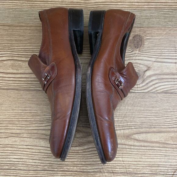 The Florsheim Shoe Men's Loafers Size 10.5 B Brown Leather Slip On Shoes - Picture 7 of 12